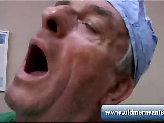 Old man Doctor fucks patient